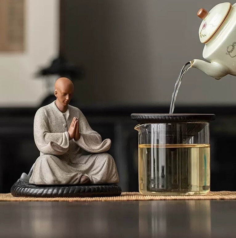 New Chinese Porcelain Monk Statue Buddha Buddhism Zen Figure Decors