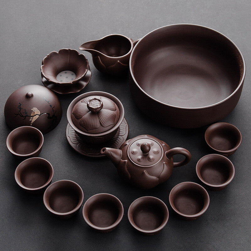 True Yixing Zisha Complete Teaset Tea Pot Matching Gaiwan Cup Lid Holder Pitcher