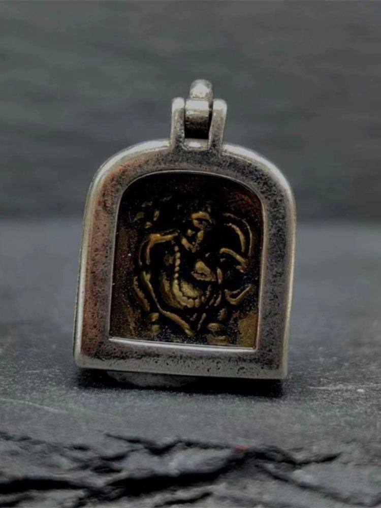 Tibetan Mahakala Ghau Box Pendant Yellow Jambhala Green Tara Amulet Openable