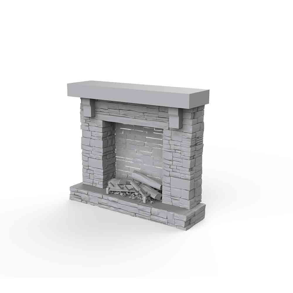 Yao's Studio LYT87051 1/87 HO Fireplace 1 pc For Scene Model Type-1