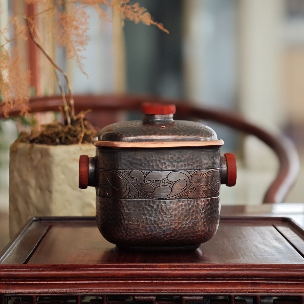 Handmade Copper Teapot 200ml Portable Gongfu Tea Pot Vintage Tea Server