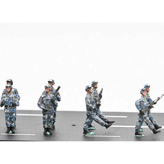 Sanrong 1/72 China PLA Squadron Soldier Marine Painting Finished 8 Soldier Model