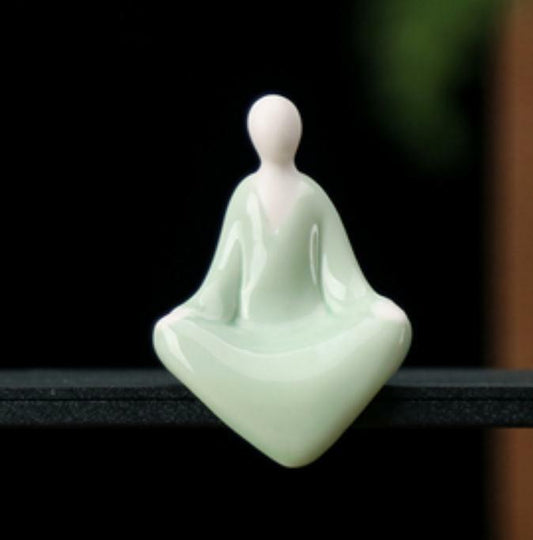3.1" Chinese Celadon Porcelain Ceramics Buddhism Buddha Figurine Statues 62