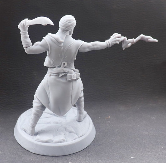 1/24 resin figure model Western Regions Swordsman 3D Print Unassembled Unpainted
