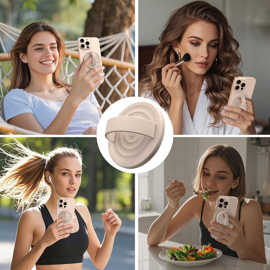 Magnetic Phone Grip Ring Holder, Liquid Silicone Magnet Cell Phone Grip Finger L