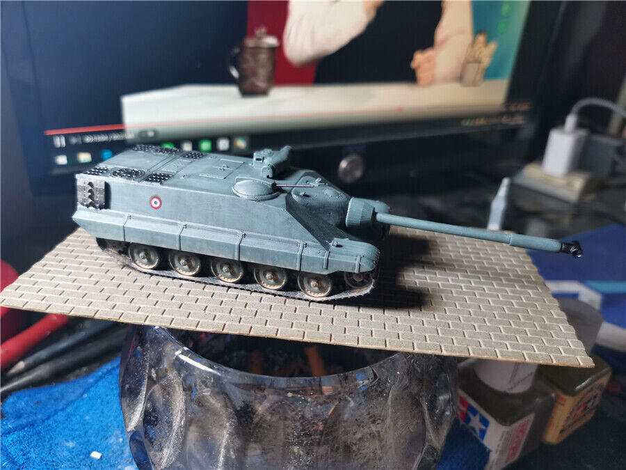 Homemade 1/72 French AMX-50 Fuxi Tank Military Jagdpanther Finished Model