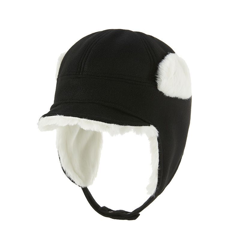 Women Winter Hats Faux Leather Wind-Proof Thick Warm Fleece Lining Baseball Caps