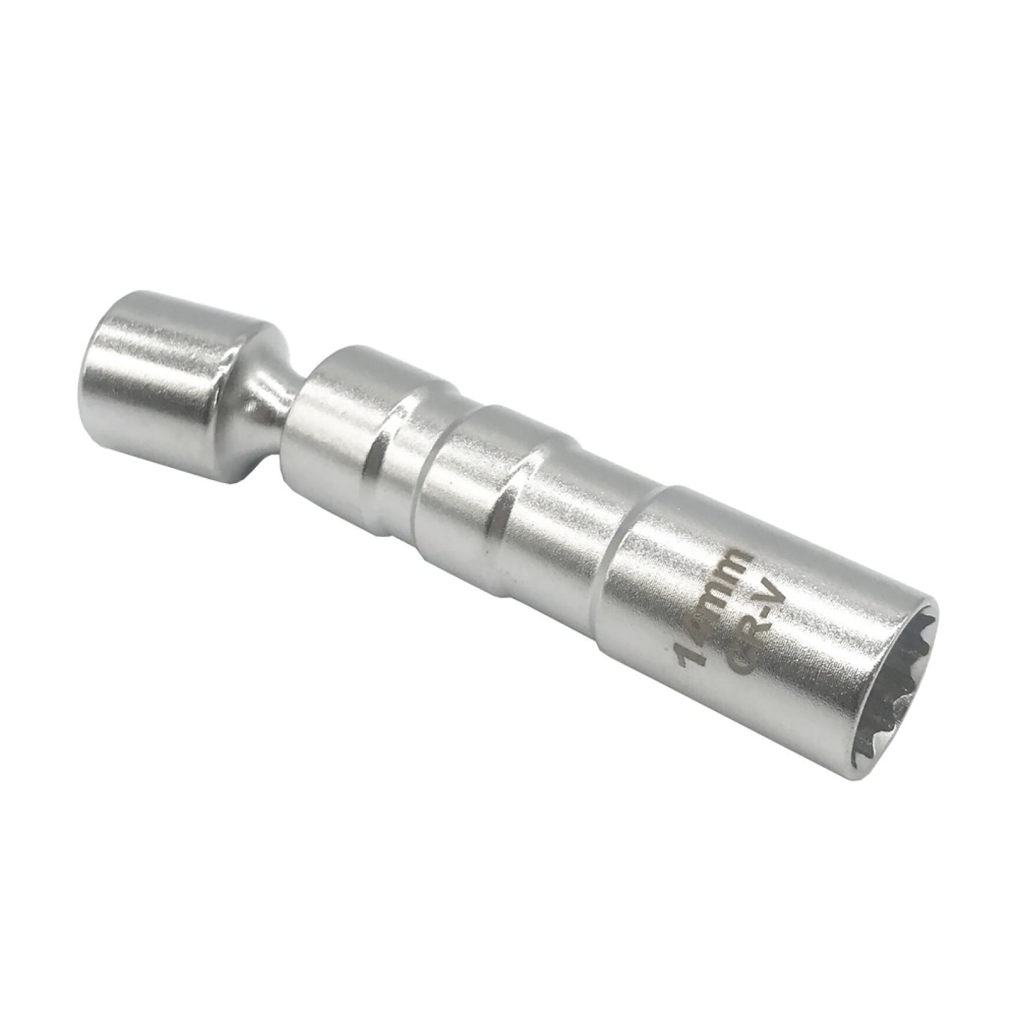 14mm Thin Wall Magnetic Swivel Spark Plug Socket 8 inch Drive 12 Point