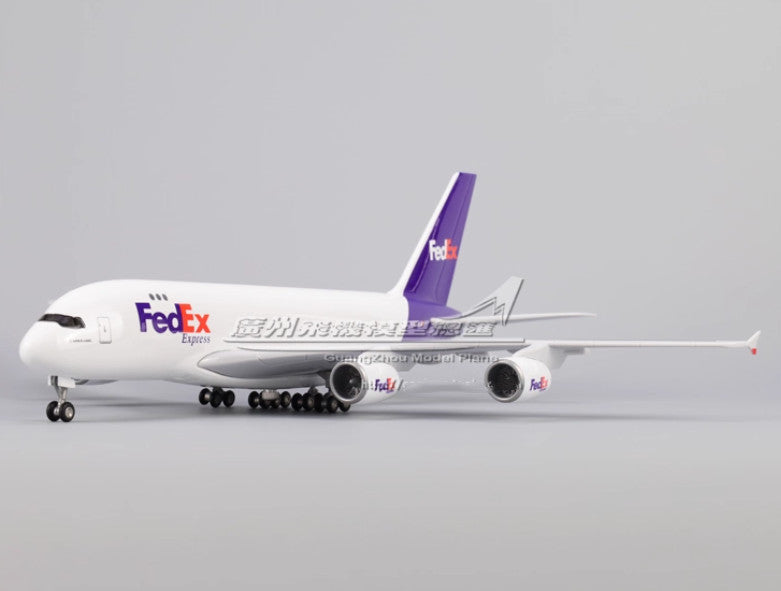 1:200 366CM FedEx AIRBUS A380 Plane Airplane Landing Gear Resin Aircraft Model