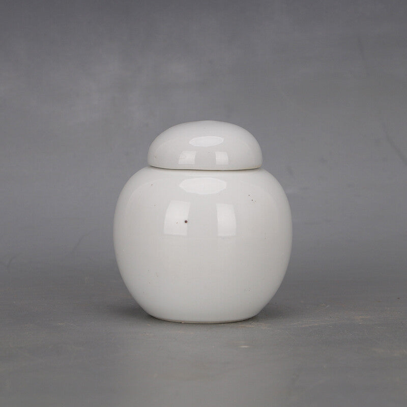 3.7" Collect Chinese Porcelain White Glaze Tea-leaves Pot