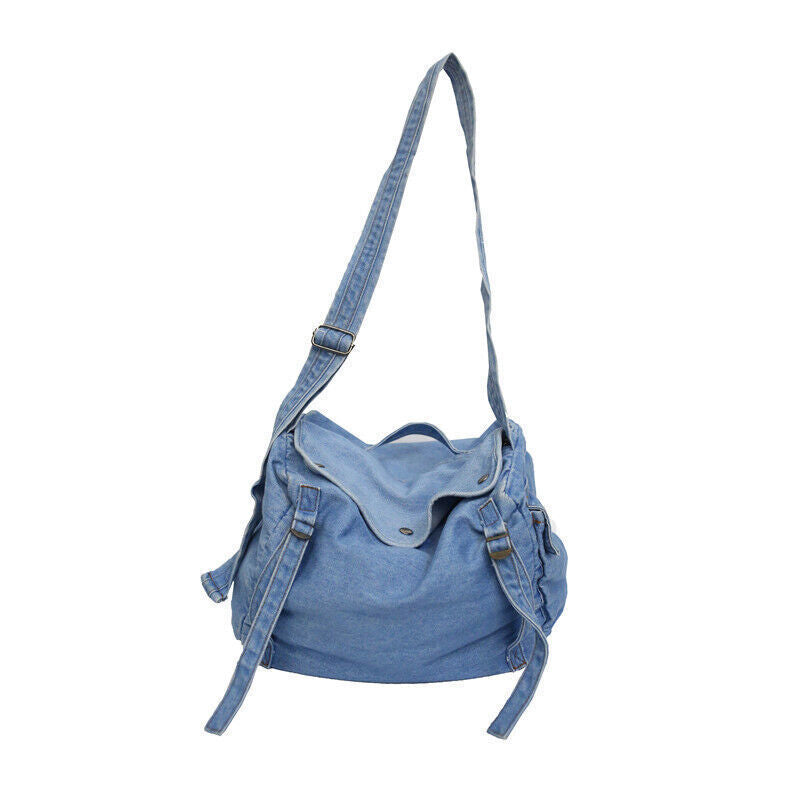 Multi Pockets Canvas Handbag Male Teenager Student Fabric Zipper Messenger Bag