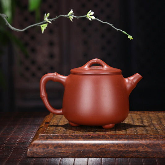 5.1" Yixing Zisha Pottery Clovershrub Clay 280ML 9 Hole Folia Bambosae Teapot