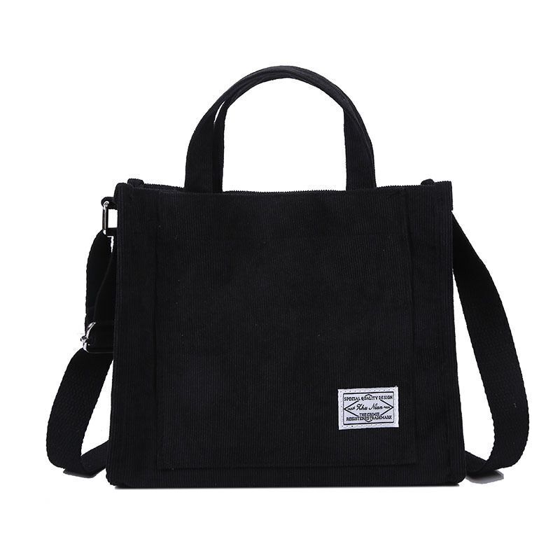 Handbag Corduroy Ladies Bag Single Shoulder Bag Buckle Messenger Small Square