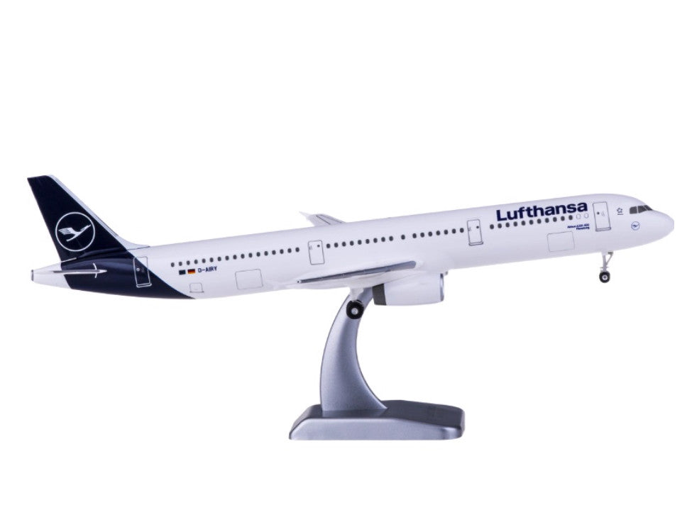 1:200 23CM Hogan Lufthansa AIRBUS A321 Plane Airplane ABS Plastic Aircraft Model