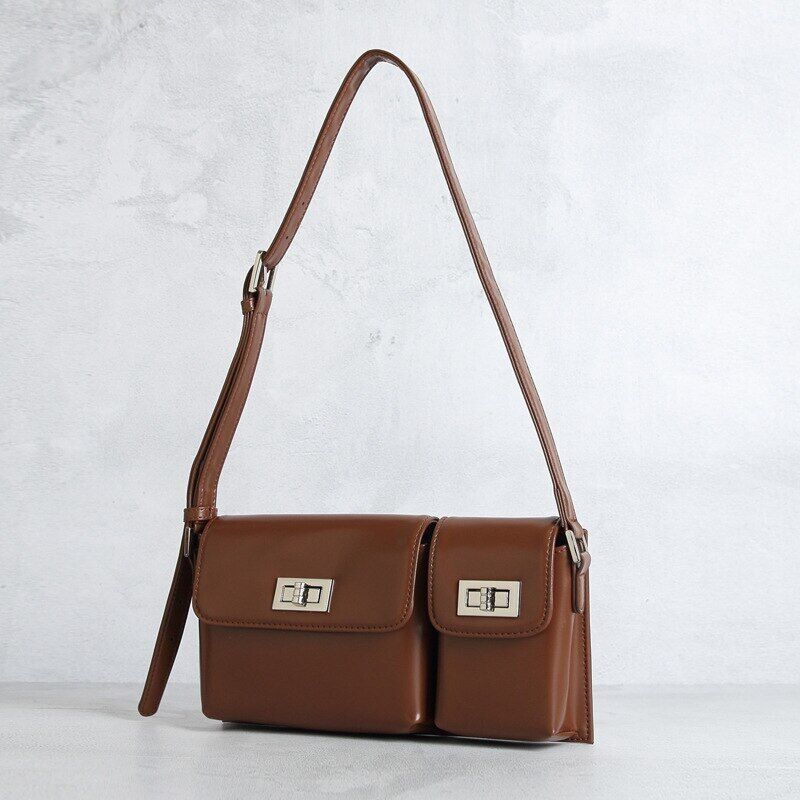 2022 New Bags Women Genuine Leather Underarm Bag Shoulder Bag