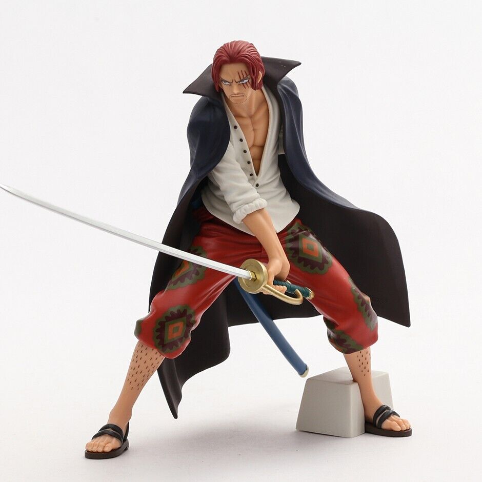 Anime One Piece rothaarige Schäfte PVC Actionfigur Statue Sammlerstück Modell Spielzeug-