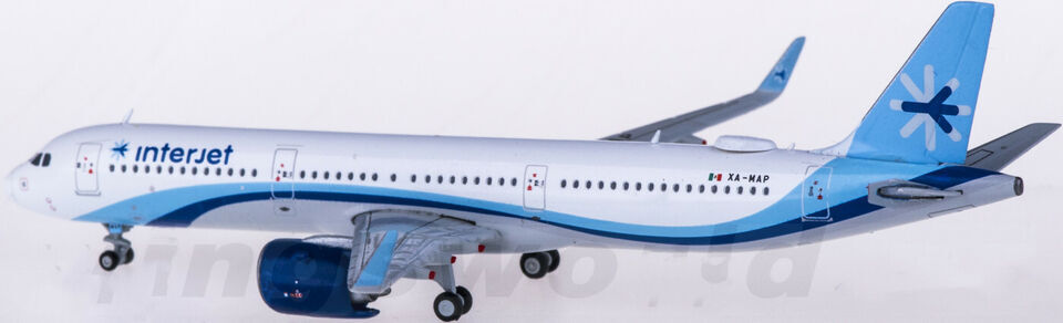 1:400 GeminiJets InterJet AIRBUS A321neo Passenger Airplane Diecast Plane Model