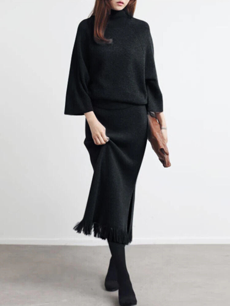 Two Piece Set Women Women's Sets Sweater Streetwear Women's Clothing Dress Sets