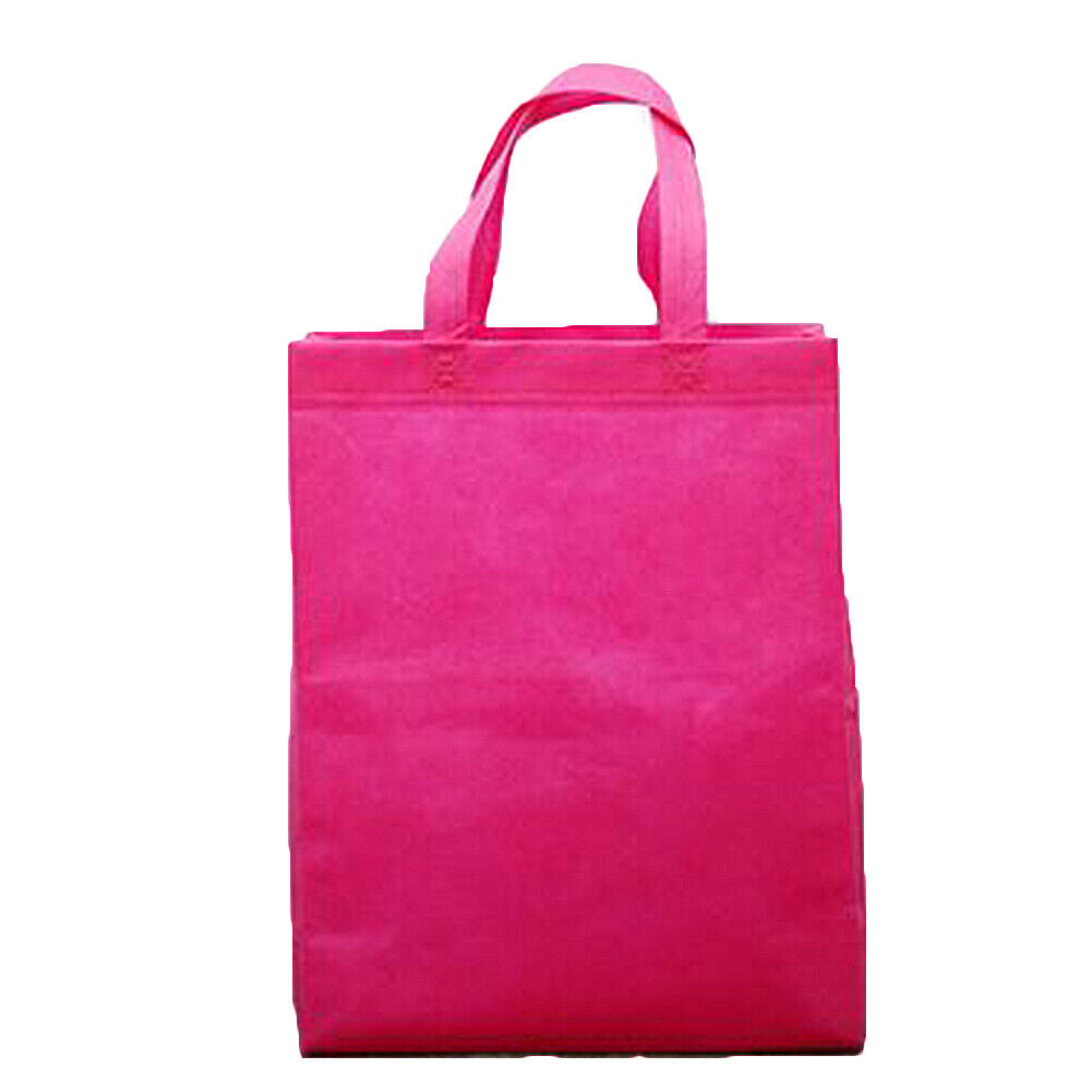 Solid Color Reusable Shopping Bags Large Folding Totes Convenient Grocery Bags
