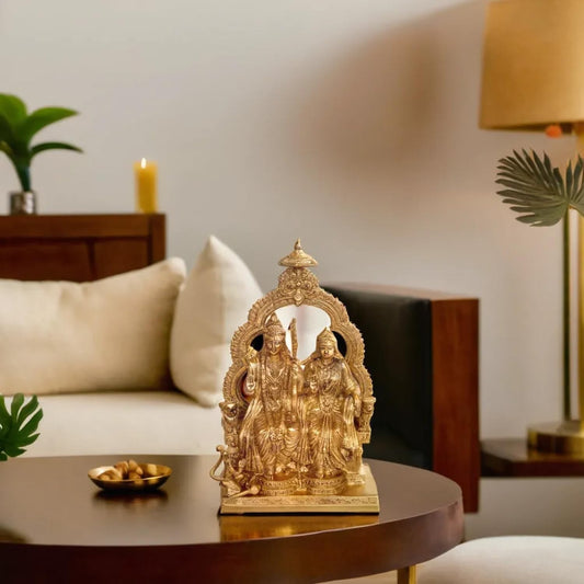 Ram Darbar Lord Ram Darbar with Sita Brass Statue Figurine Sculpture