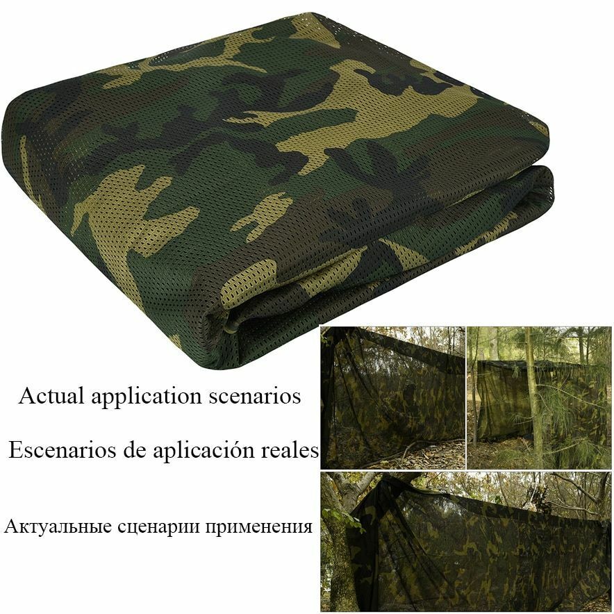 Camouflage Net Bulk Roll Mesh Cover Blind Hunting SunShade Camping Outdoor Cloth