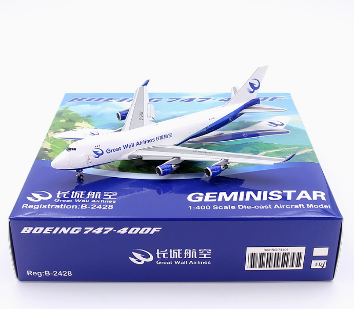 1/400 Great Wall Airlines Boeing B747-400F B-2428 Model Plane Decorative Gifts