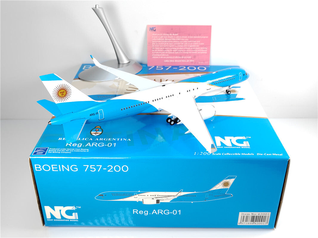 1:200 NG Model REPUBLICA ARGENTINA BOEING B757-200 Pplane Diecast Aircraft Model