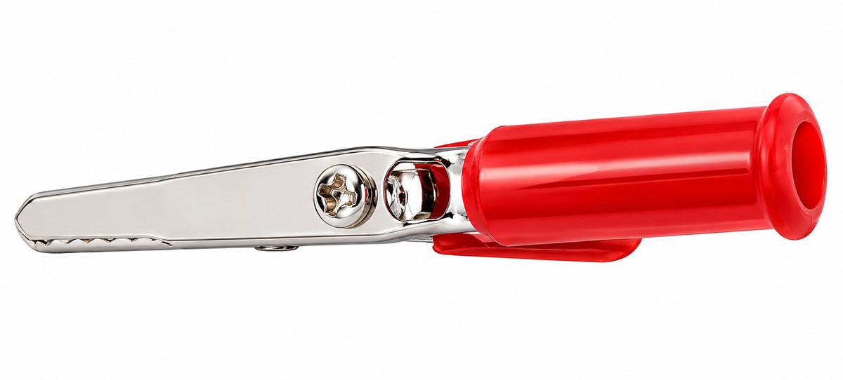 Red Alligator Clip Screw Type with Insulated Handle, 2.5" Long10 Pack