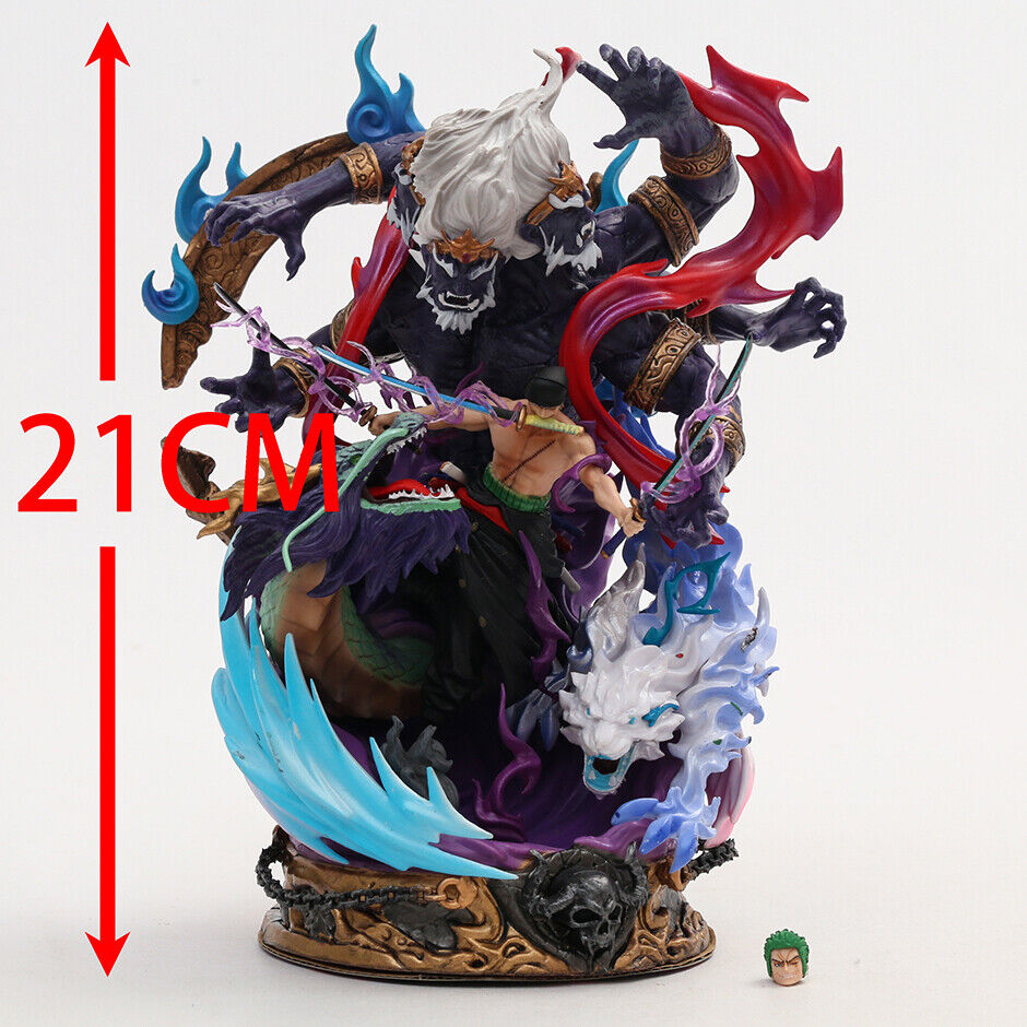 Anime One Piece Roronoa Zoro Yamaraja PVC Action Figure Model 2 Heads GK Statue