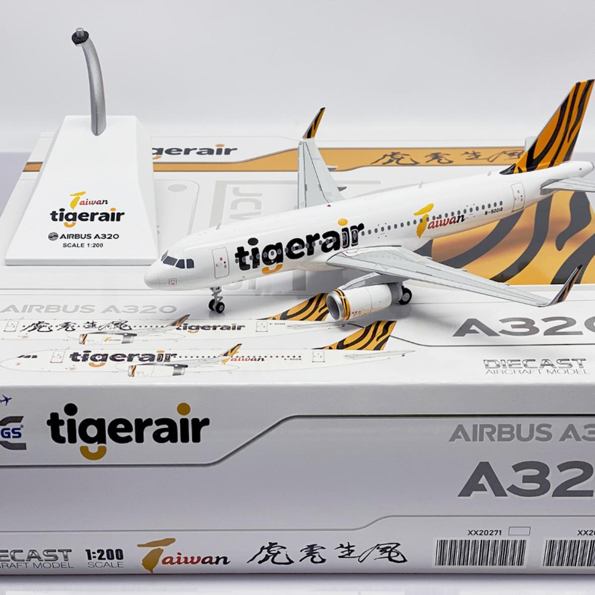 1:200 JC Wings Tigerair Airbus A320 Passenger Airplane Diecast Model