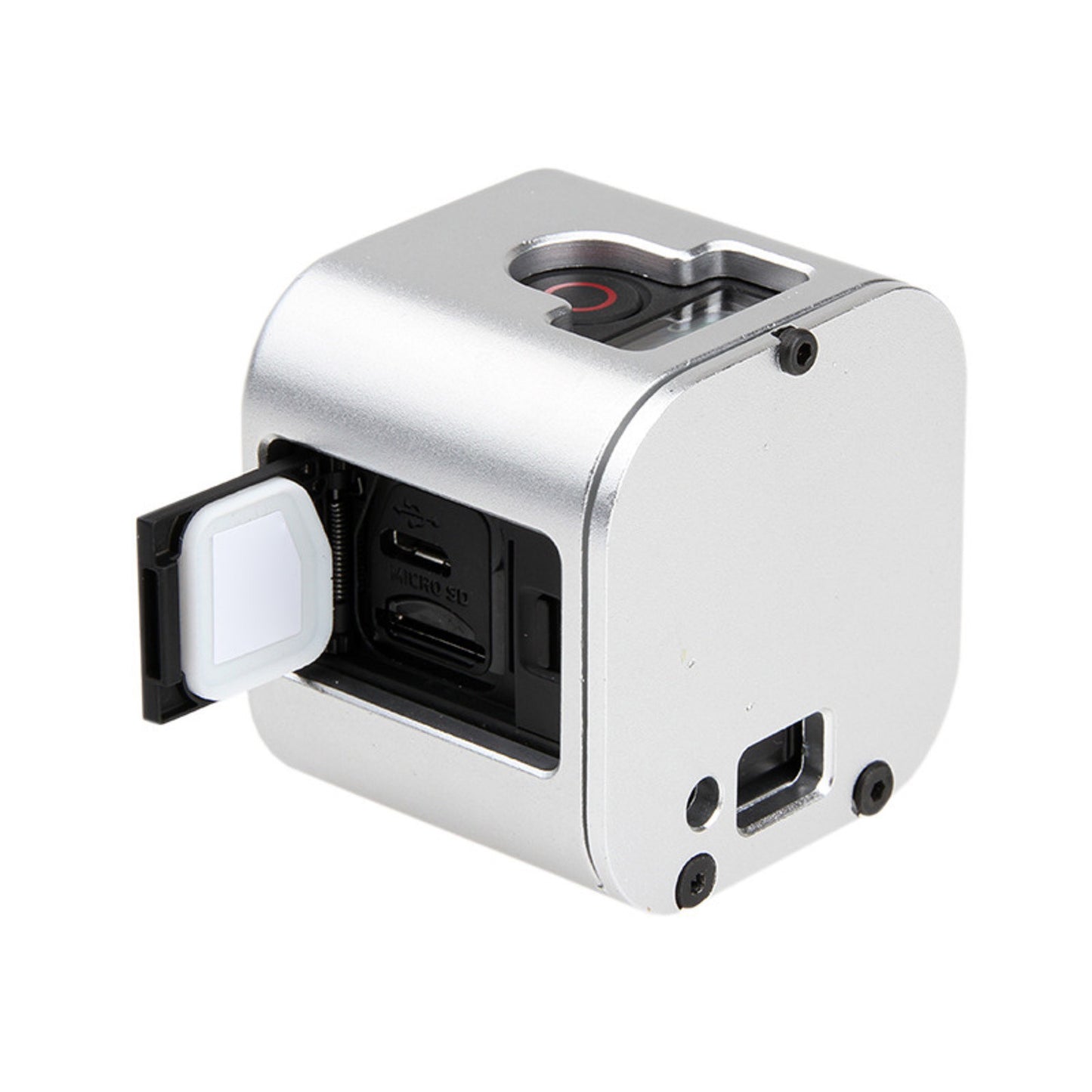 Silvery Aluminium Protective Housing Case Cover Frame for GoPro Hero 4/5 Session