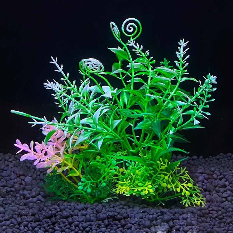 Aquarium Decor Plastic Aquatic Artificial Plants Fish Tank Water Ornament 8x14cm