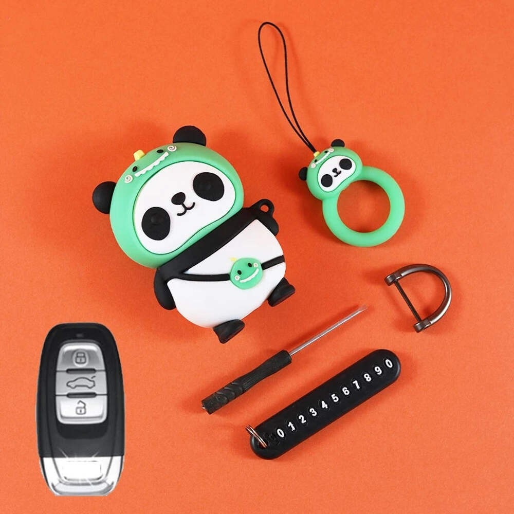 Cute Silicone Car Key Cover – Anti-Wear Cartoon Case