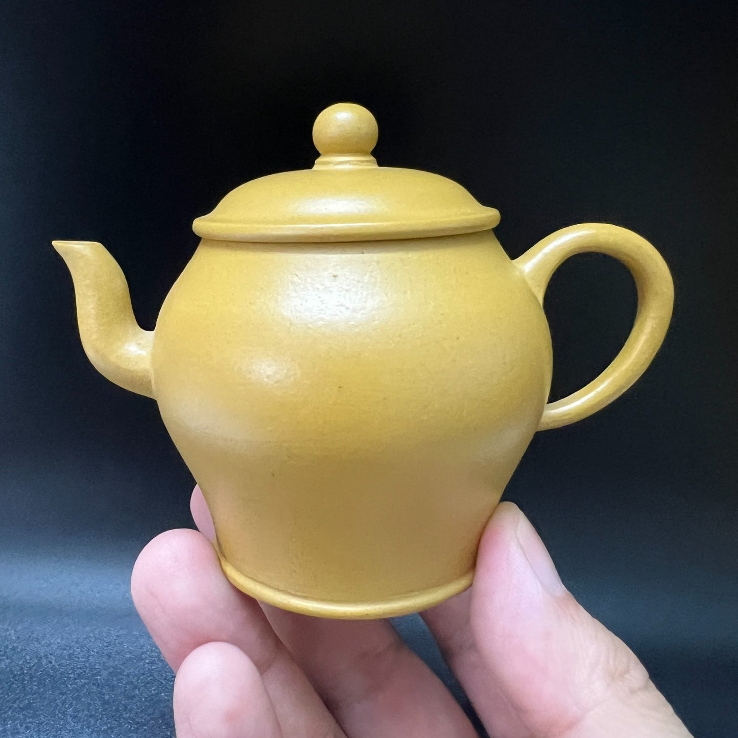 90cc chinese Yixing Handmade Zisha Yellow Duan clay Teapot GongDeng Hu Tea Pot