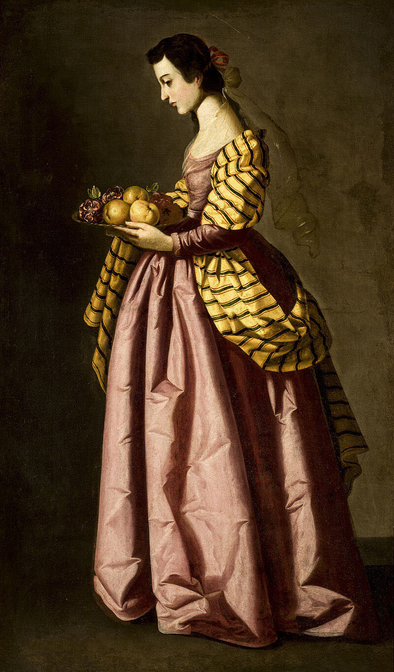 high quality oil painting handpainted on canvas "a woman with fruits"