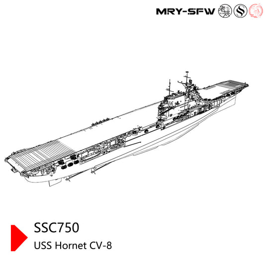 SSMODEL 1/700 Military Model Kit USS Hornet CV-8 Aircraft Carrier Full Hull