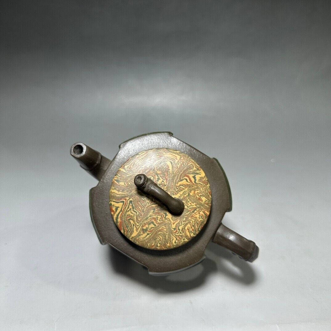 Chinese Yixing Zisha Clay Handmade Exquisite Teapot (青竹 底款:吕尧臣)