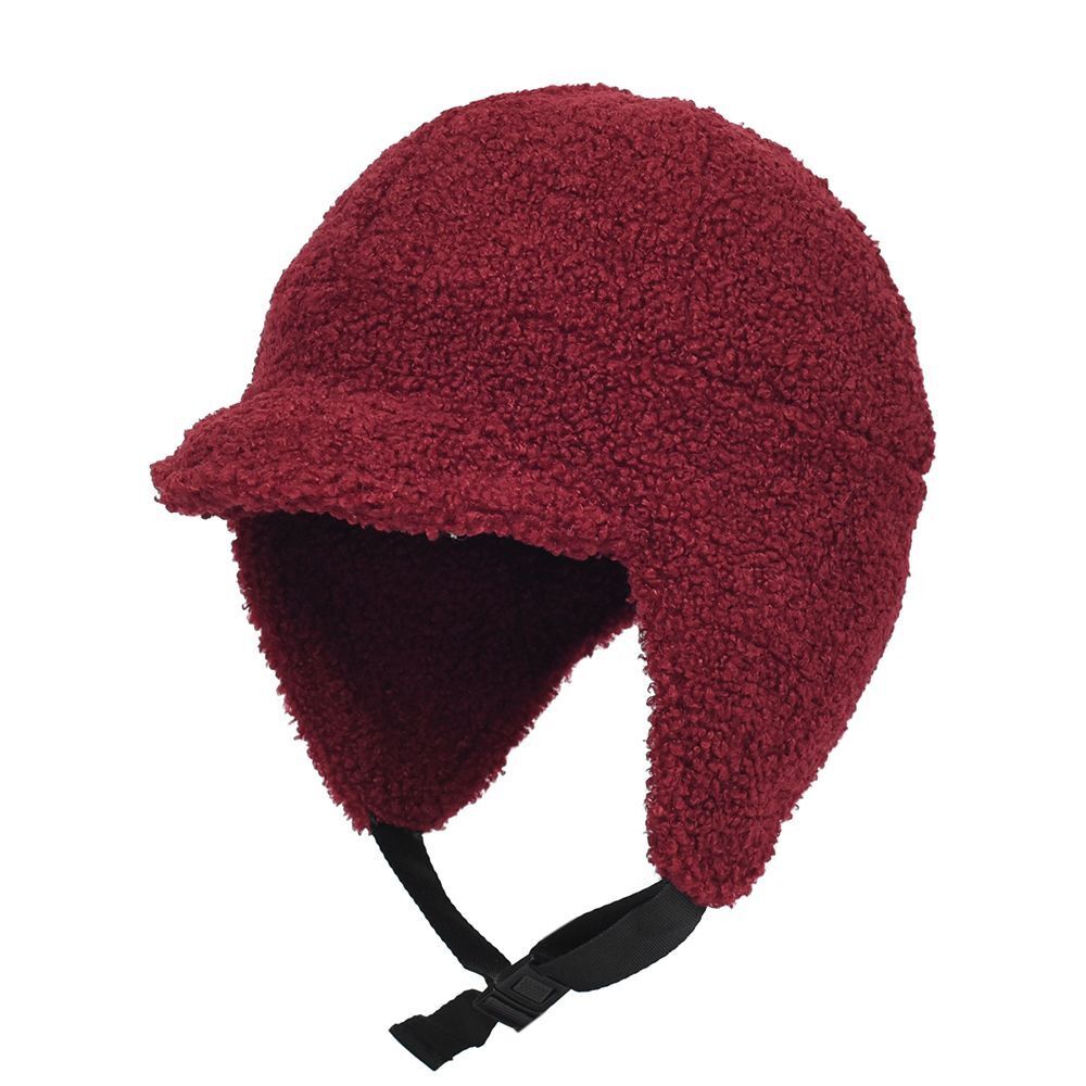 Men Winter Hats W/ Visor Outdoor Fleece Warm Windproof Earflap Skull Cap Trapper