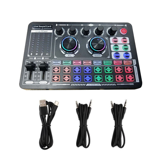 F999 Bluetooth Live Sound Card Multifunctional Voice Change For Live Steaming
