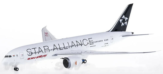 1:200 28CM Hogan AIR INDIA STAR ALLIANCE BOEING 787-8 Airplane ABS Plastic Model