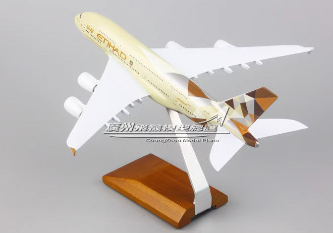 28CM ETIHAD AIRWAYS AIRBUS A380 Passenger Aircraft Plane Diecast Airplane Model