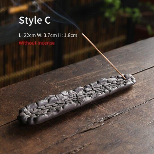 Ceramic Backflow Incense Burner Mountain Coral Stone Incense Holder for Sticks
