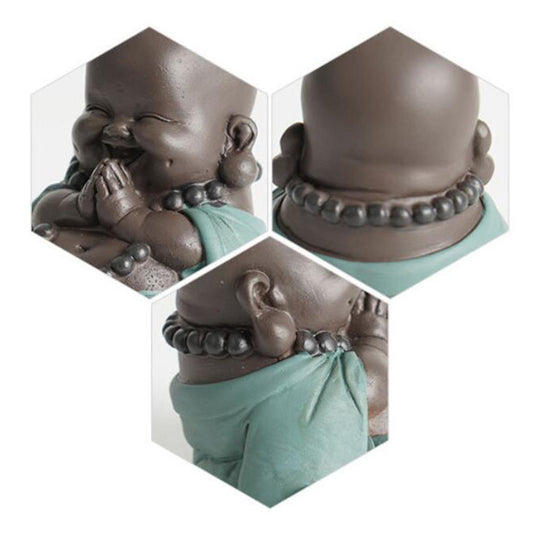 Adorable Laughing Buddha Statue for Car Decor Collectible
