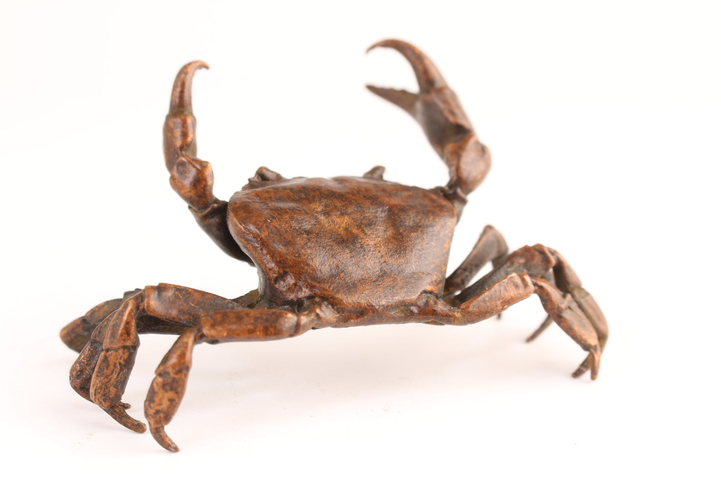Chinese copper crab Statue figure table decoration fortune art tea pet gift