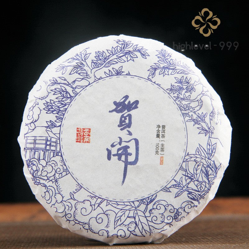 100g Raw Puer Tea Cake He Kai Yunnan Ancient Tree Mountain Grown Fresh Aroma