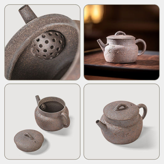 Handmade Iron Clay Teapot 130ml Antique Chinese Gongfu Tea Pot