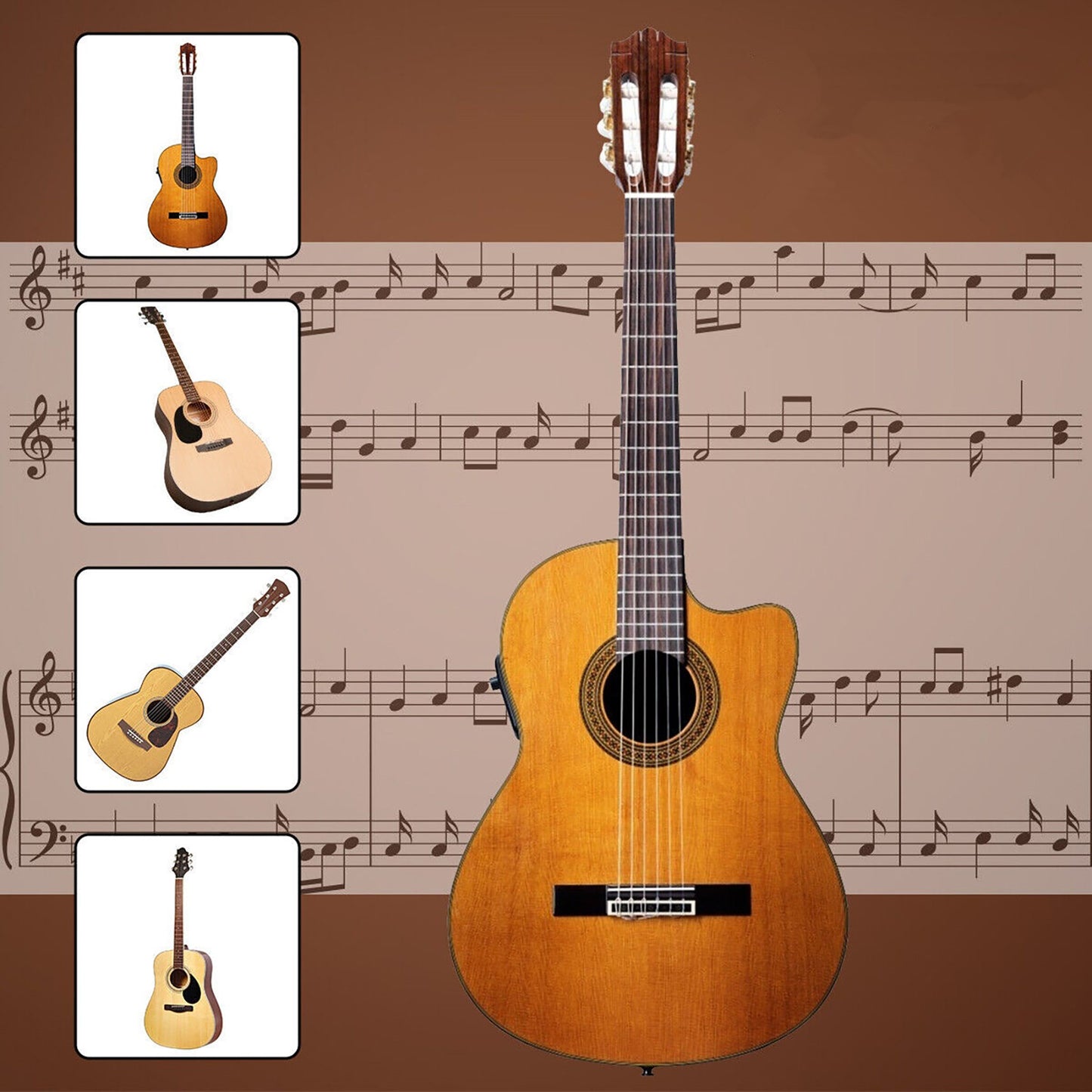3 Pack of 6 Guitar Strings Replacement Steel String for Acoustic Guitar 1st-6th