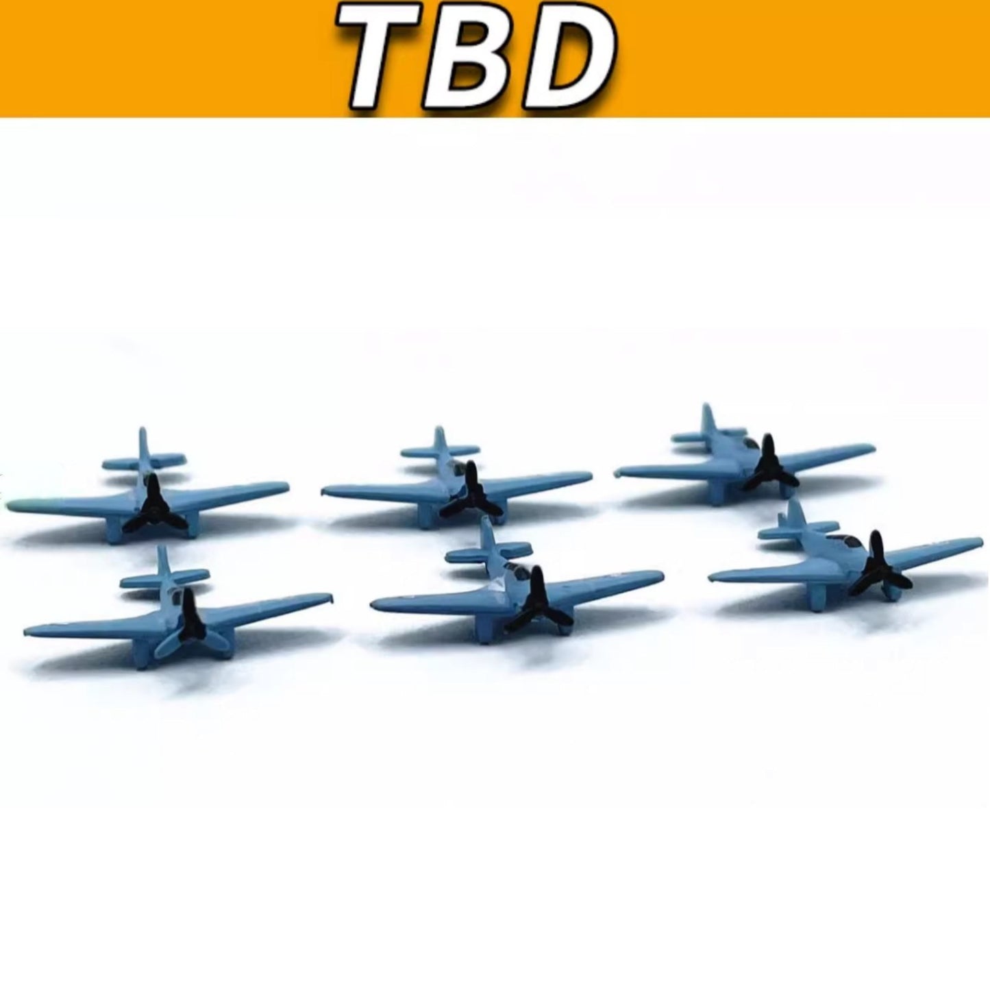 6pcs 1cm 1/1000 US Aircraft Carrier (F4F/SBD/TBD) Plane Model Gift
