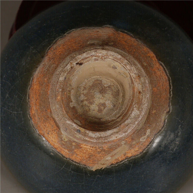 Antique Chinese Song Jun Kiln Porcelain Blue Glaze Purple Design Tea Bowl Cup