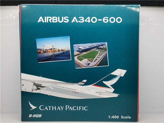 Phoenix Cathay Pacific FOR AIRBUS A340-600 B-HQB 1:400 Aircraft Pre-built Model